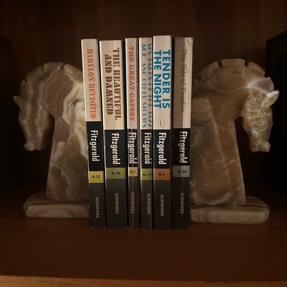 Fitzgerald Book Set with Horse Bookends